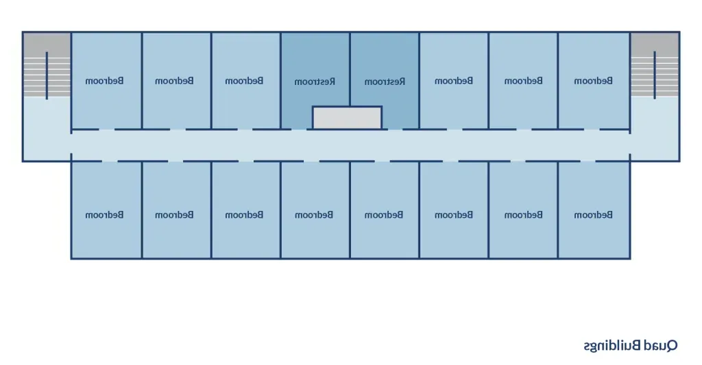 Floor plan of the Quad buildings